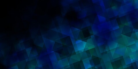Obraz premium Dark BLUE vector texture with triangular style.