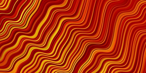 Light Orange vector background with lines. Colorful abstract illustration with gradient curves. Smart design for your promotions.