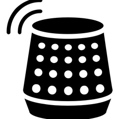 
Wireless speaker icon in editable flat style 
