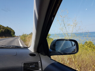 Naklejka premium road signals works ahead turns in Aktio Greece