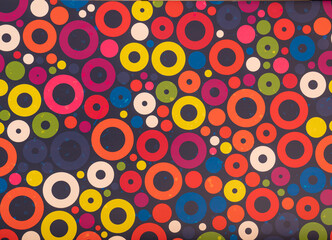 Abstract pattern of colored circles