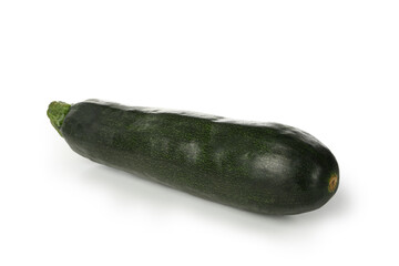Fresh green zucchini isolated on white background