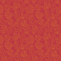 Seamless autumn leaves pattern. Vector illustration background