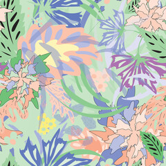 seamless pattern with flowers