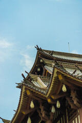 Fototapeta premium Beautiful scenery in the early sun of Khanh An Pagoda, Ho Chi Minh city, Vietnam - little Japan in Saigon.