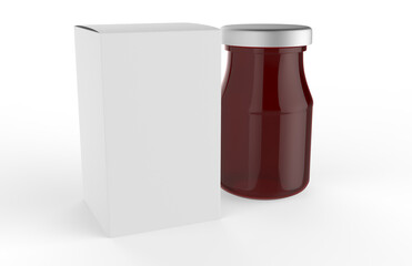 jars isolated on white background. 3d illustration