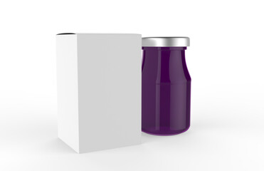 jars isolated on white background. 3d illustration