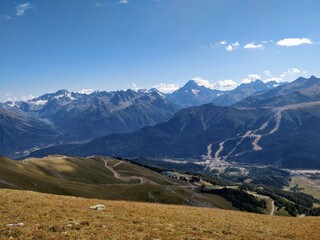 Fototapeta premium landscape with sky and clouds in the mountains