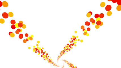 Colorful radial dot milky way radiant road white abstract 3D illustration background.