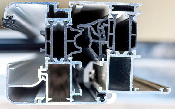 Closeup studio node vertical aluminum frame