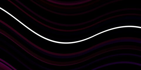 Dark Purple, Pink vector texture with curves. Abstract illustration with gradient bows. Best design for your posters, banners.