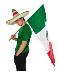 Young mexican soccer fan