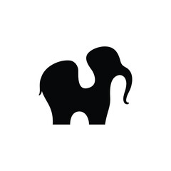 Elephant logo. Elephant symbol. Elephant vector. Elephant design conceptual. Animal icon. Elephant icon flat vector illustration for graphic and web design