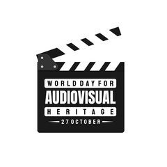 Naklejka premium World Day for Audio Visual Heritage