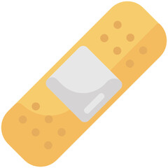 
Bandage icon in flat vector, emergency medical aid  
