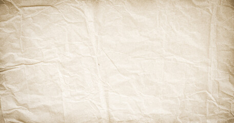 The old beige crumpled wrapping paper, the texture of Kraft paper