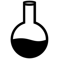 
Chemical flask icon design for laboratory research concept
