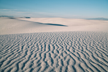 Fototapeta na wymiar Dry desert in White Sands National Park