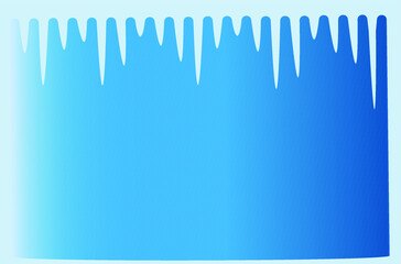 Frame with silhouette of icicles. Vector graphics. 