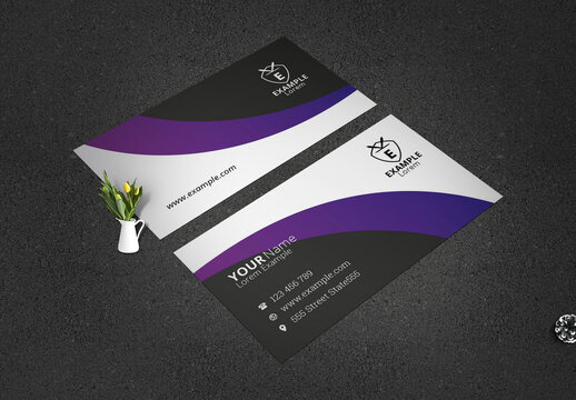 Purple Accent Business Card
