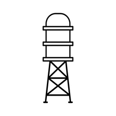 Water tank tower icon