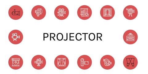 Set of projector icons