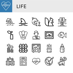 life icon set