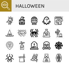halloween icon set