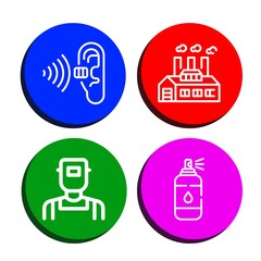 gas simple icons set