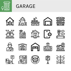 Set of garage icons