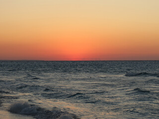 sunset over the sea