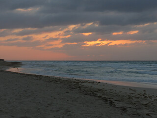 sunset on the beach