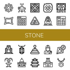 stone icon set