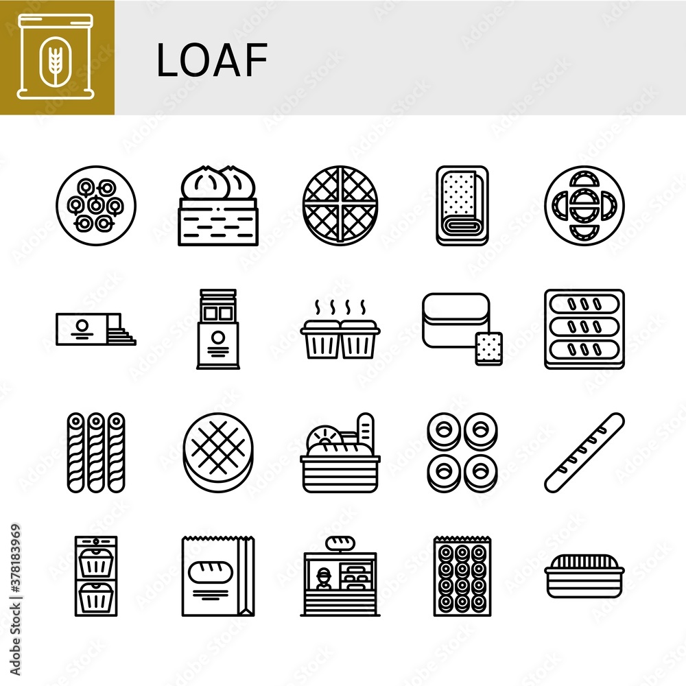 Canvas Prints Set of loaf icons