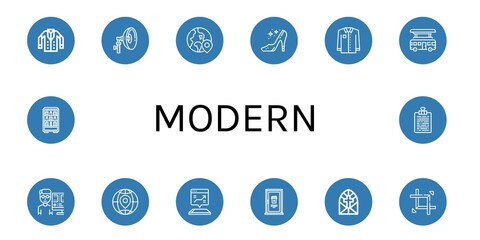 modern simple icons set