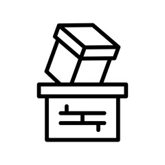 gift box related gift boxes without ribbon and bow vector in lineal style,