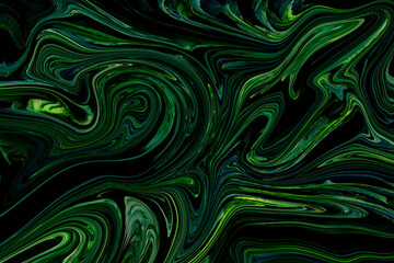 Green with black colors in marble abstract background texture. Graphic pattern with green, black...