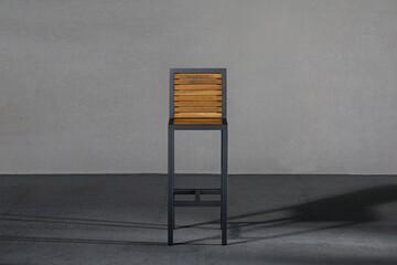 Closeup of a high loft-style chair