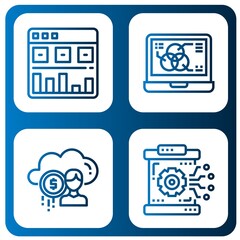 database simple icons set