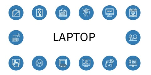 Set of laptop icons