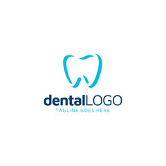 Simple modern tooth for dentist dental dentistry pediatric logo design