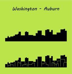 Auburn, Washington ( city silhouette )