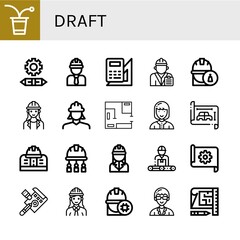 draft icon set