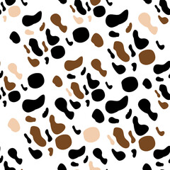 Fototapeta na wymiar cow spots seamless pattern. Endless texture wallpaper,printing on fabric