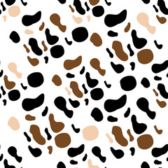 cow spots seamless pattern. Endless texture wallpaper,printing on fabric