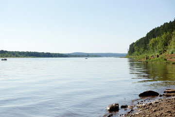 lake and mountains