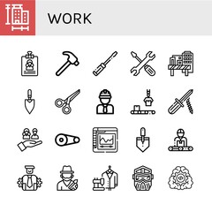 work icon set