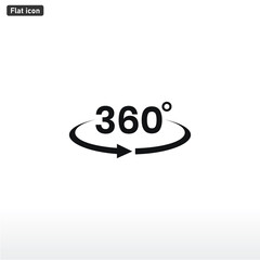 360 degree icon vector eps 10
