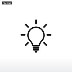 Light Bulb icon vector . Idea sign