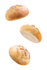 Wheat white bread on a white isolated background